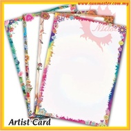 A4 Artist Card | A4 Fancy Artist Card | A4 Folio Card | Fancy Card | Project Paper | Kertas Folio