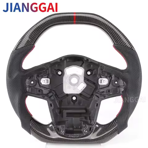 LED Shift Light Steering Wheel For Toyota Supra MKV 2020+ A91 A90 Carbon Fiber Steering Wheel Nappa 