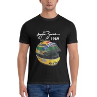 Ayrton Senna Helmet 1 Race 1989 Summer Tshirts Cheap Sale