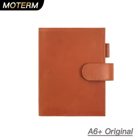 Moterm Full Grain Vegetable Tanned Leather Original A6 Plus Cover for A6 Stalogy Notebook Planner Or