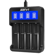 lcd液晶四槽式 複合式鎳氫電池/鋰電池充電器 type-c/micro雙輸入-可充 3/4號充電電池 18650 14500