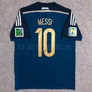 2014 World Cup Argentina Away Jersey No. 10 Messi Short Sleeve Long Sleeve Classic Retro imported NE