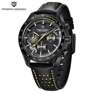 PAGANI DESIGN Moon Mens Watches Luxury Brand Quartz Waterproof Skeleton Sport Chronograph AR Sapphire Glass