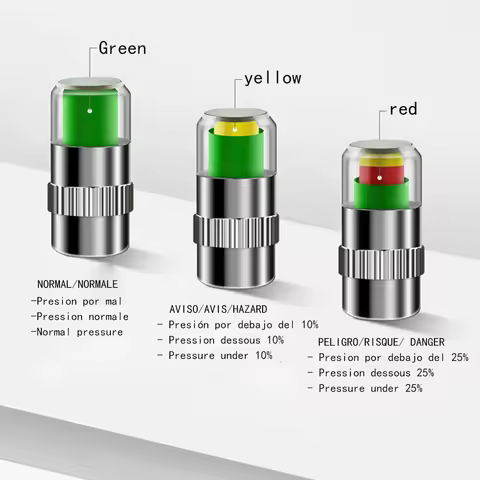 4pcs/lot 2.0/2.2/2.4 Bar 30/32/36 PSI Tire Pressure Monitor Pressure Gauge Cap Sensor Indicator Aler