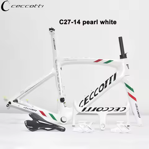 CECCOTTI AERO Carbon Road Frame Disc Brake Full Inner Cable Routing Bicycle T$& 700C x28C Bike 12x10