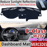 for Mercedes Benz C-Class W204 Anti-Slip Mat Dashboard Pad Sunshade Dashmat Carpet Accessories C-Kla