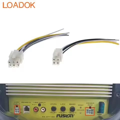 4 6 Pin Car Radio Wire Harness Power Cable For FUSION EN-AT1100 EN-AT1120 EN-AB1120 AB2120 For Alpin