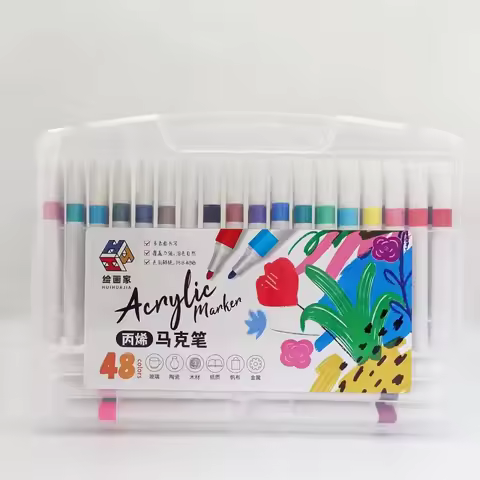 12 color /18 color /24 color /36 color /48 color Acrylic Marker set Triangle Marker Art Painting diy