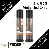 [Bundle of 2] Fudge Matte Hed Extra 2 x 85g - Strong Hold Texture Paste Wax Styling Clay Roughman Dr