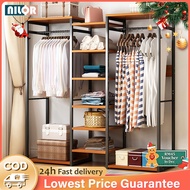 💖NR Cloth Cabinet Wardrobe Coat Rack Bedroom Clothes Hanging Floor Standing Almari Rak Baju Penyangk