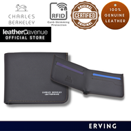 Charles Berkeley ERVING Genuine Leather Short Wallet BiFold Wallet for Men Dompet Lelaki Kulit Lembu