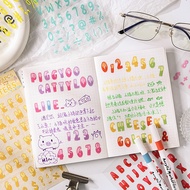 （新款）Sheets Alphabet Letter Stickers Colorful Adhesive Letter Stickers Waterproof F//7.26❆