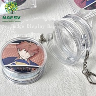 NAESV Anime Badge Display Bag, Badge Display Protection Case Round Badge Storage Pouch, Storage Bag 