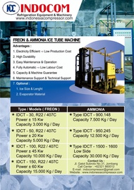 ICE TUBE MACHINE / MESIN ES TUBE/ MESIN ES KRISTAL FREON 10 TON