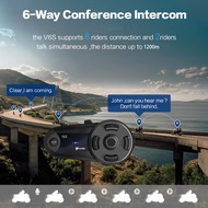 V6S Helmet Intercom Motorcycle Bluetooth Bluetooth Headset 1000m IP65 Waterproof Wireless Interphone