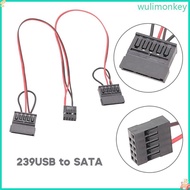 WU Powerful 239 USB to  Power Cord USB 9pin Female to Double  15pin Male