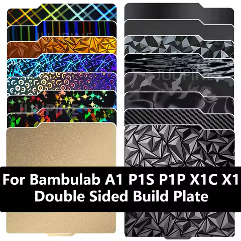 For Bambu lab X1 Carbon Build Plate A1 PEI Sheet Textured Double Sided PEO PET Bed For Bamboo Bambul