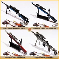 Gantungan Kunci Miniatur PUBG 18cm Sniper Awm M24 Suppressor Kar98k Ak