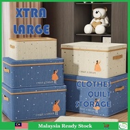 Quilt Clothes Storage Basket Foldable Large Capacity Stack Storage Box Wardrobe Organizer Box