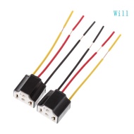 Will H4 LED 9003 Car Headlight Bulb Holder Wire Lamp Connector Ceramic Adapter Socket