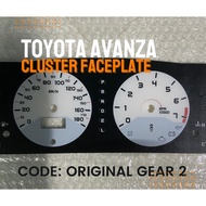 TOYOTA AVANZA GEAR 2 AUTOMATIC CLUSTER FACE PLATE PANEL METER SPEEDOMETER