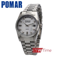 Pomar นาฬิกาข้อมือผู้ชาย สายสแตนเลส รุ่น PM73479SS0202 (สีเงิน / หน้าปัดขาวมุก)