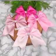 5cm satin ribbon into 5cm butterfly hamper parcel ribbon