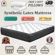 (Free Shipping) Dr. Macio 8" 10" &amp; 5" Synthetic Latex Single /S.Single /Queen /King Size Mattress Tilam (Free Pillow)