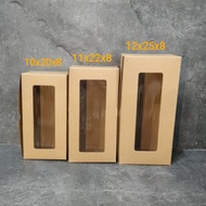 Dus kraft laminasi 12x25x8cm/dus laminasi/dus kue/dus kraft (3pc)