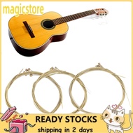 Magicstore Steel Guitar Strings 3 Set Acoustic Folk String Replacement 0.008-0.047 inch Anti-Rust Co
