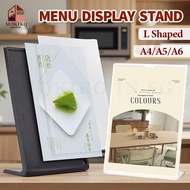 【SG】A4/A5/A6 Menu Display Stand L Shaped Picture Frame Flyer Paper Table Top Sign Holder for Restaur