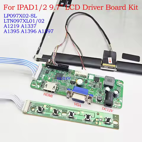 For LP097X02 Screen Driver Board IPAD1 IPAD2 LCD Control board LTN097X02 9.7inch LCD Screen Modifica