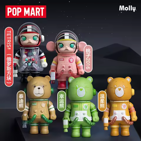 Official Authentic Pop Mart Mega Space Molly 100% Anniversary Series 3 Blind Box Cartoon Christmas G