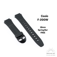 Tali jam sesuai Casio F-200W-1, F-200W-9 saiz 18mm FREE Spring Bar
