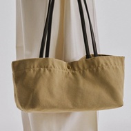 The * Row Same Style Idaho Long Handle Canvas Bag Summer Old Money Style Cloth Patchwork Sheepskin T