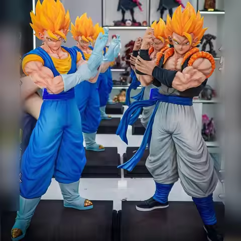 Hot 50cm Dragon Ball Jt2% Double King Bejit Gogeta Gk Hand-Made Model Secondary Peripheral Statue Or