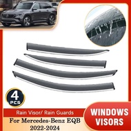 4pcs For Mercedes-Benz EQB 300 250 350 2022 2023 2024 Window Visor Vent Smoke Awning Rain Guard Cove