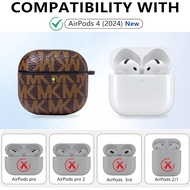 for AirPods 4th Generation Case Cover(2024), Compatible with AirPods 4 Case, Leather Full Body Shock