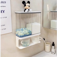 [Ready Stock]Laundry Detergent Dispenser Wall-mounted Rice/PET Container Washing Powder Container With Cup Scent Booster Beads Dispenser Waterproof Laundry Room Organization Box