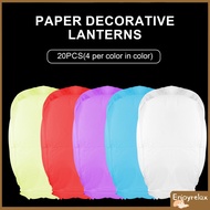 20Pcs Paper Lantern White Chinese Lantern Multicolor Chinese Paper Lantern Decorative Paper Flying L