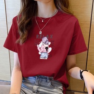 短袖上衣女T恤 top women t shirt Summer Short Sleeve women clothes Round Neck tshirt woman Loose printed t 