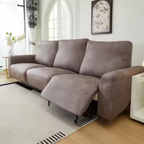1/2/3 Seater Recliner Couch Covers Leather Like Recliner Sofa Covers 4/6 8 Pieces Washable Stretch R