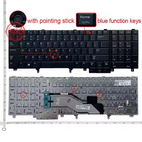 US/AR Laptop Keyboard FOR DELL E6520 E5520 E5530 E6530 M4700 M6700 M4600 M6600 M4800 M6800 E6540 P14