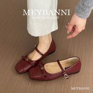 [FAT FEET - 1 SIZE UP] MEYBANNI Doll Shoes Elegant Square Toe Flats - C378