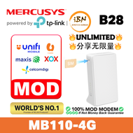 Mercusys🔥UNLIMITED🔥Mod Modem MB112-4G 300Mbps Wireless N 4G LTE Plug and Play Router (Powered by TP-