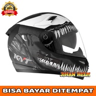 helm kyt / helm kyt full face k2 rider venom black doff gunmeta terlaris