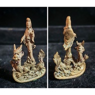 Thailand Amulet Mae Guan Yin Sung Prathat ManGon  Riding Dragon 9319