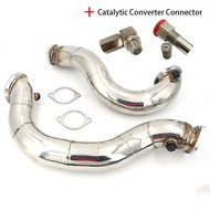 3'' Exhaust Catless Turbo Exhaust Pipe Twin Downpipe For BMW 135i 335i N54 E82 E87 E81 E90 E91 E92 2