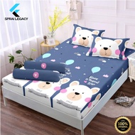AKUN BARU SPREI MOTIF BERUANG PUTIH FREE SARUNG BANTAL DAN SARUNG GULING ANTI LUNTUR TIDAK BERBULU