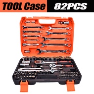 82PCS / 46PCS Socket Wrench & Ratchet Spanner Tool Set with Box – Spark Plug & Repair Kit for Home a